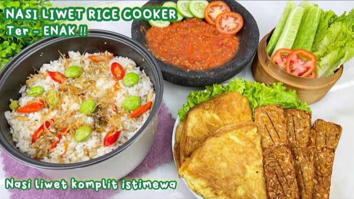 Resep-Nasi-Liwet-Rice-Cooker-Sederhana-Enak-Komplit-&-Mudah