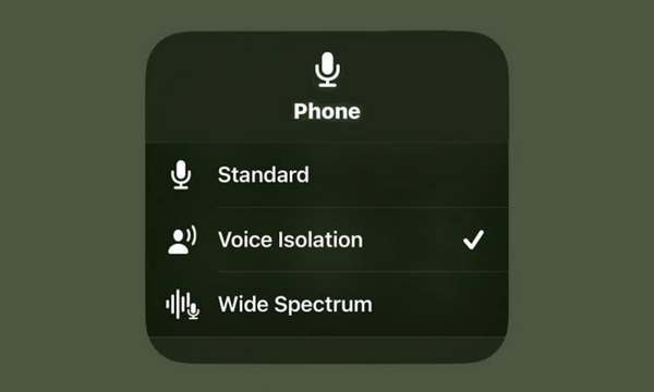  Voice Isolation di iPhone