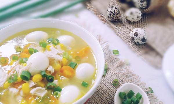 Sup jagung telur puyuh