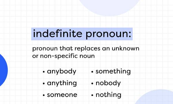 menggunakan indefinite pronouns